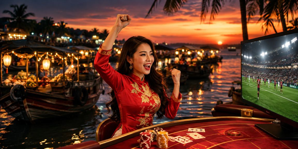 Người chơi Baccarat trong trang phục áo dài truyền thống tại Phú Quốc